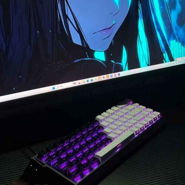 Double-sided engraved transparent keycaps